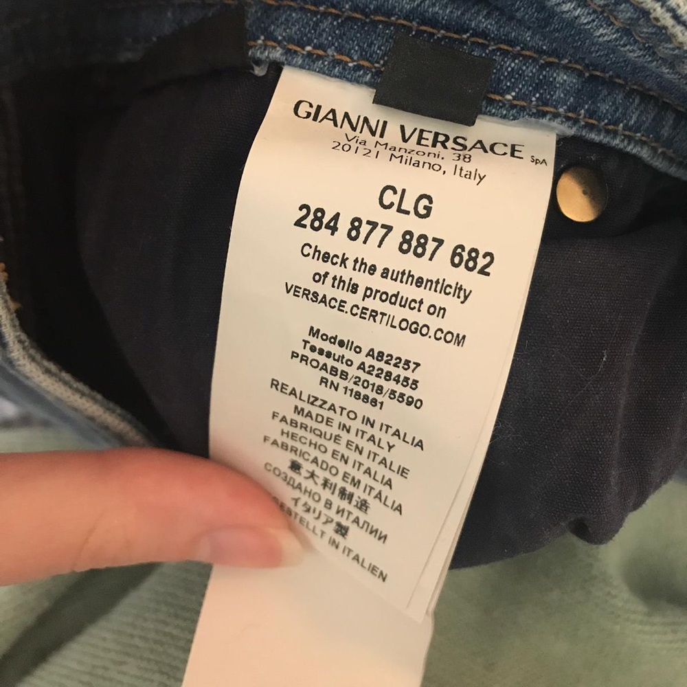 Versace high rise light blue slim fit jeans - Picture 12 of 14